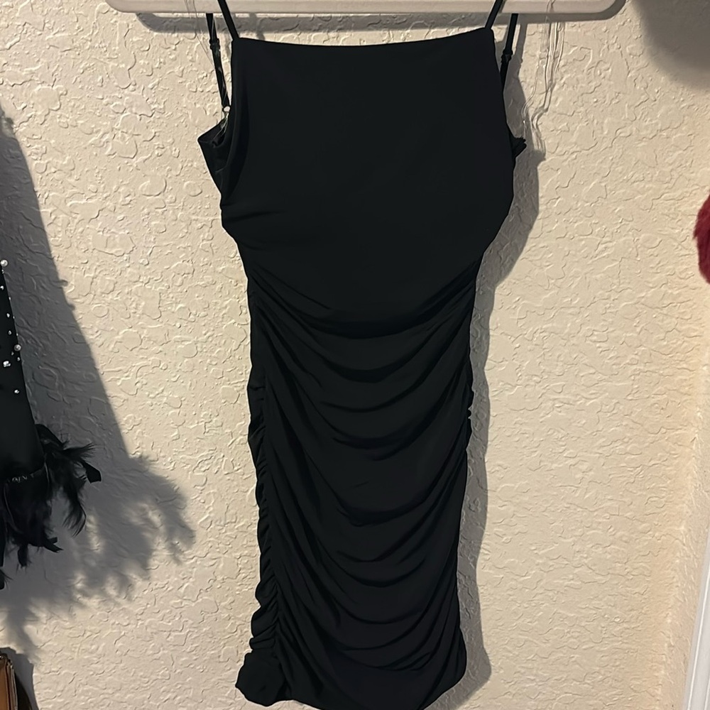 NWT SOCIAL FEATURES BLQCK MINI SPAGHETTI STRAP DRESS